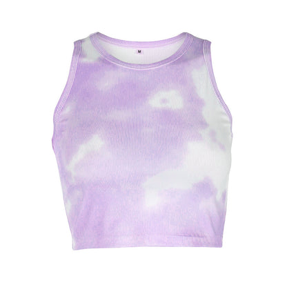 Featured tie-dye slim slimming women's clothing