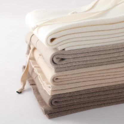 Fall And Winter Outer Wear Knitted Drooping Wide-leg Pants