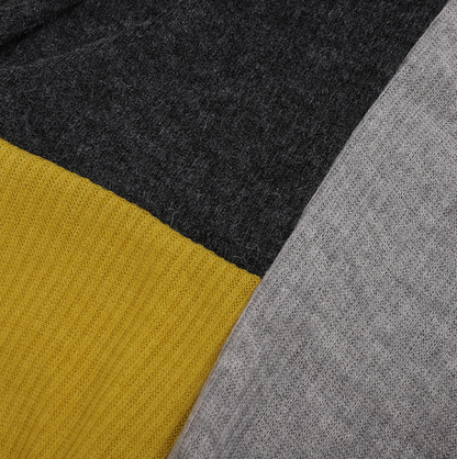 Casual loose stitching knit sweater