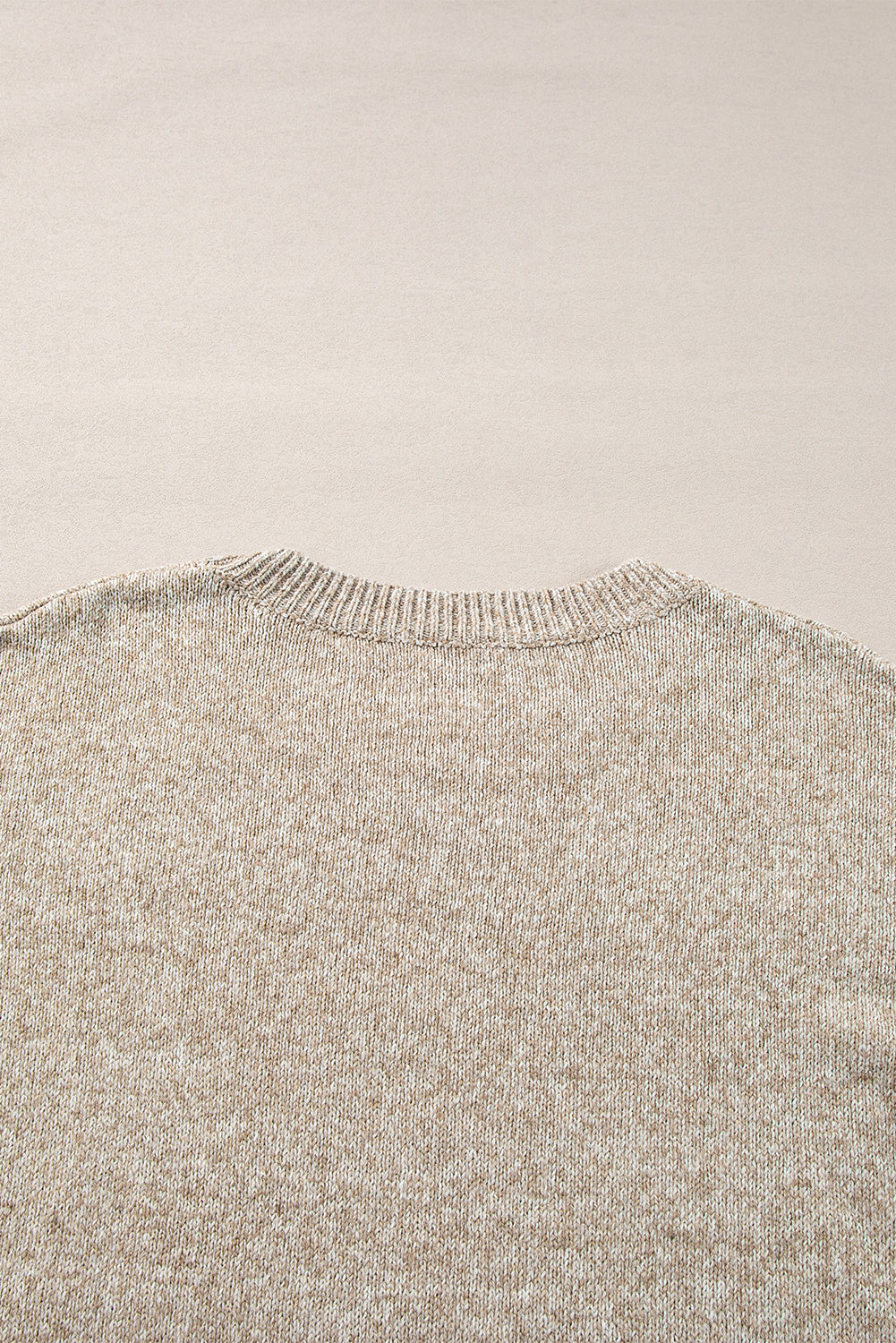 Khaki Star Pattern Drop Shoulder Sweater