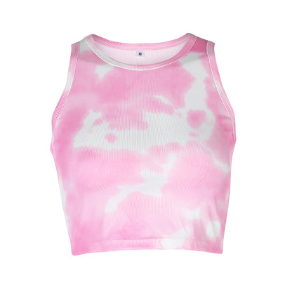 Featured tie-dye slim slimming women's clothing