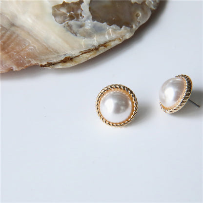 Pearl Cat Eye Stone Earrings