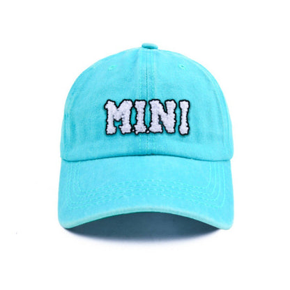 Mama Paste Cloth Embroidery Baseball Hat European And American Mother's Day Hot Sale Worn Looking Washed-out Solid Color Peaked Hat Women