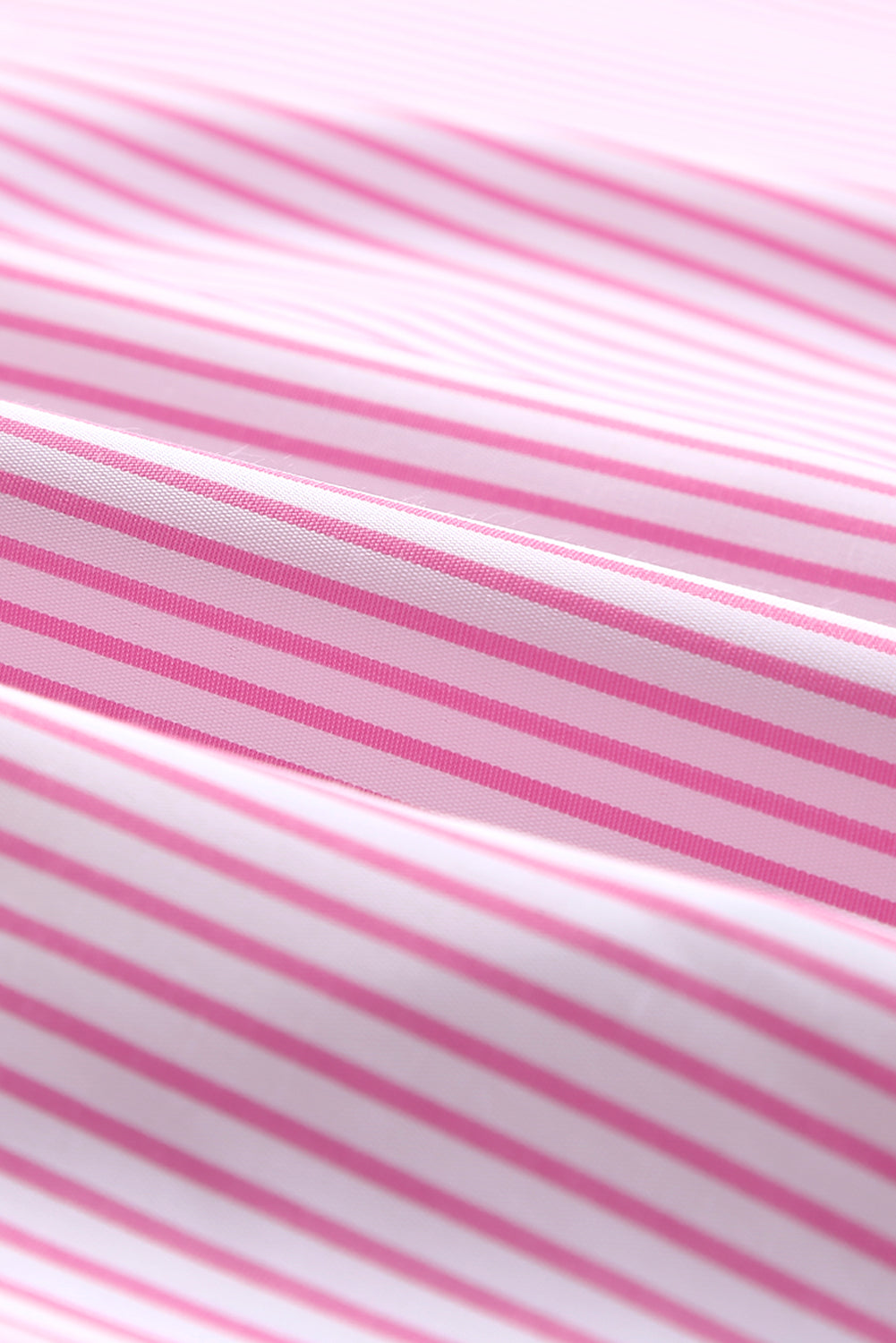 Sky Blue Smocked Cuffed Striped Boyfriend Shirt with Pocket