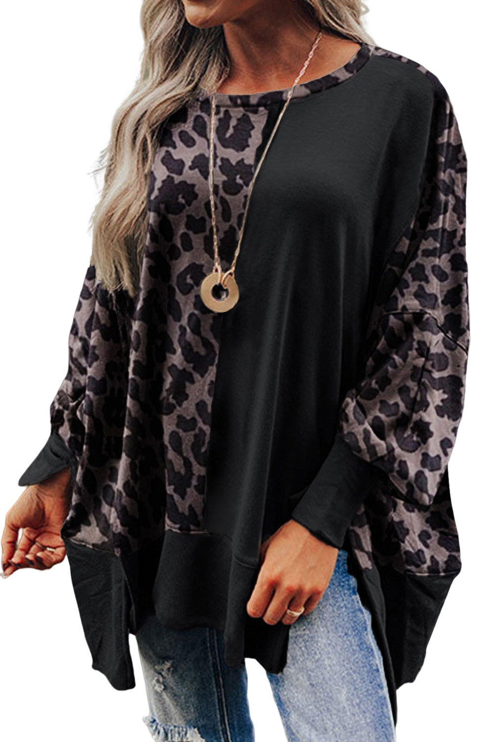 Black GAME DAY Graphic Oversized Sweatshirt
