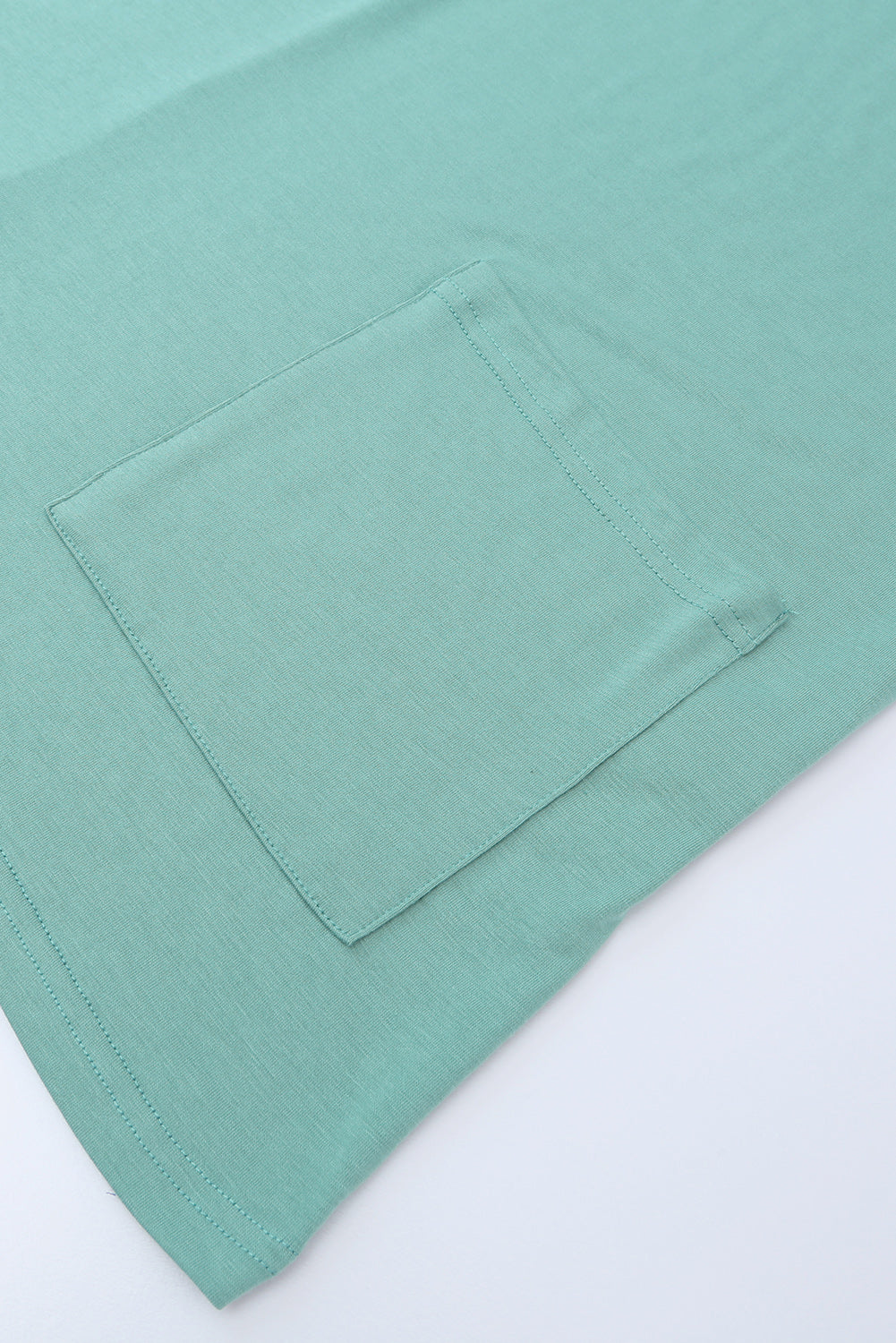 White Side Pockets Short Sleeve Tunic Top