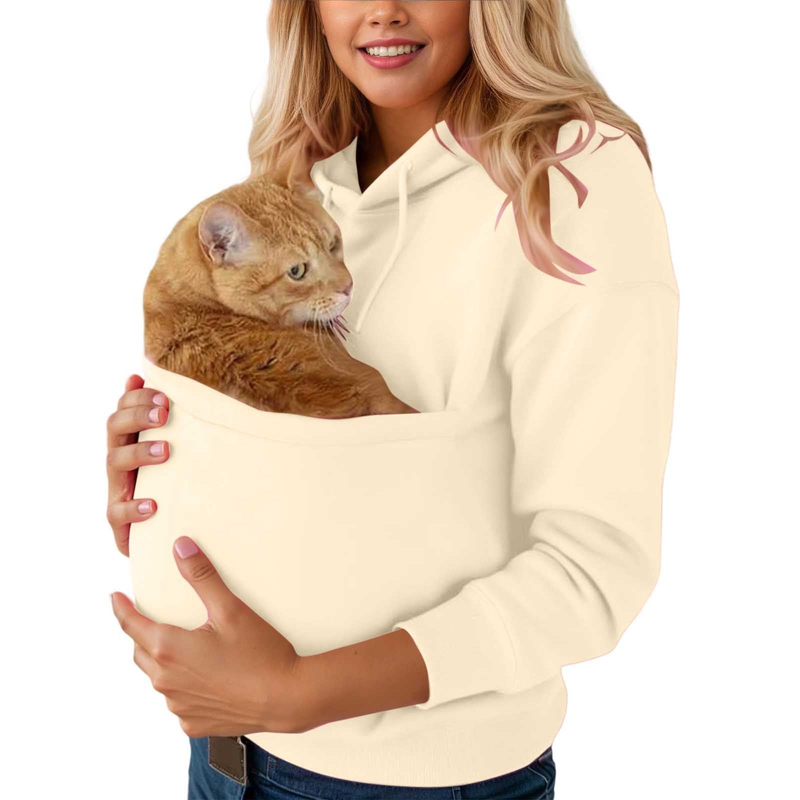 Women's Hooded Pocket Pet Shirt Sweatshirt