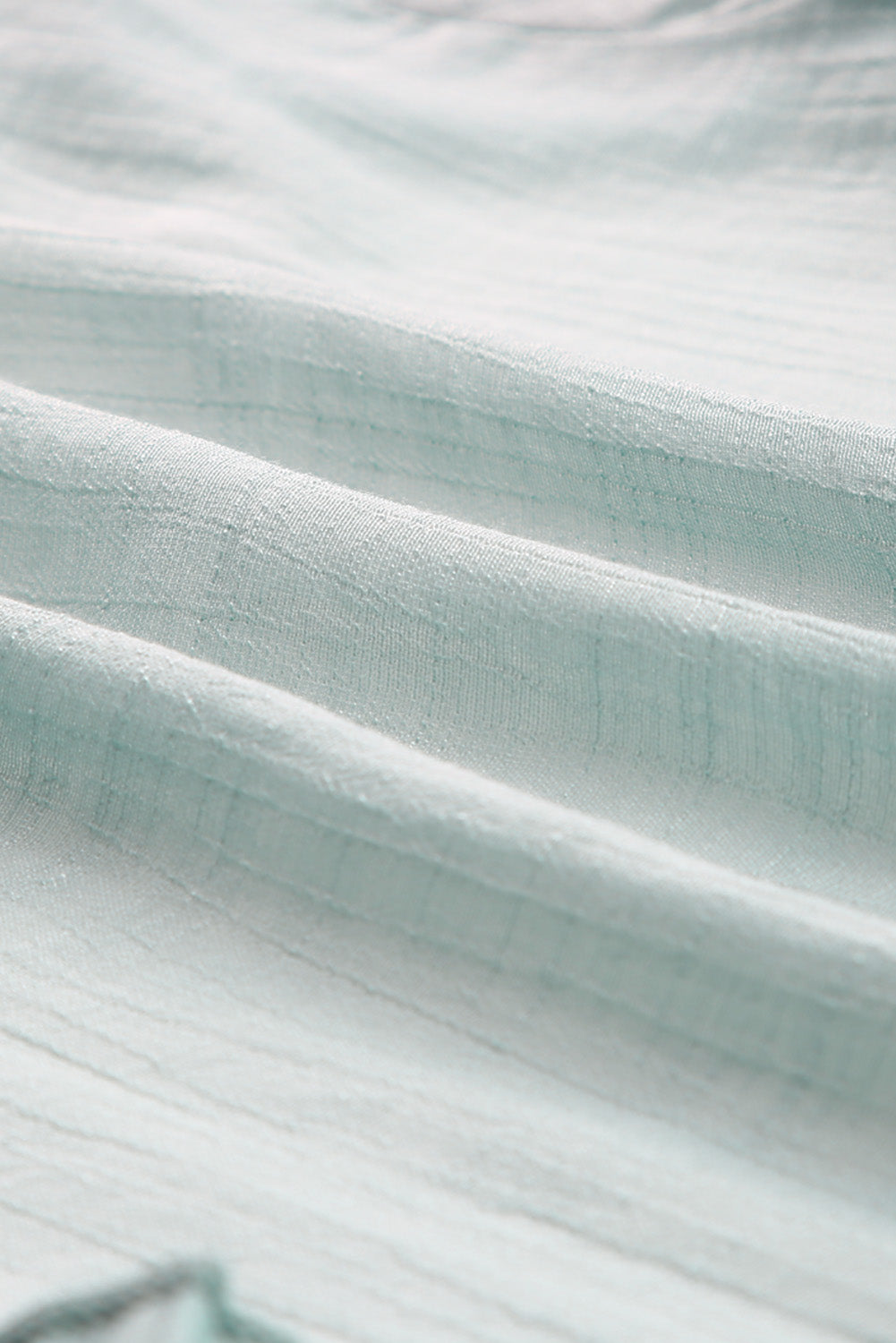 Gray Ruffled Trim Half Sleeve Open Front Kimono