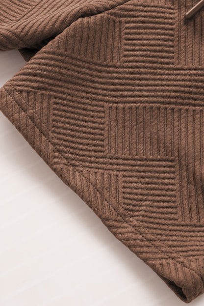 Multicolour Contrast Sleeve Color Block Pullover Shorts Textured Outfit