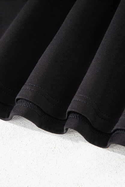 Black Cut Out Front High Waist Tank Mini Dress