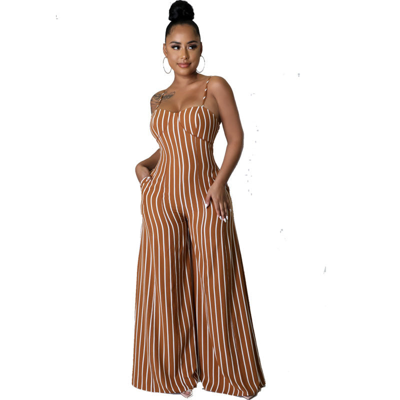 Elegant, Commuter-friendly High-waisted Milk Silk Pants Relaxed-fit Jumpsuit