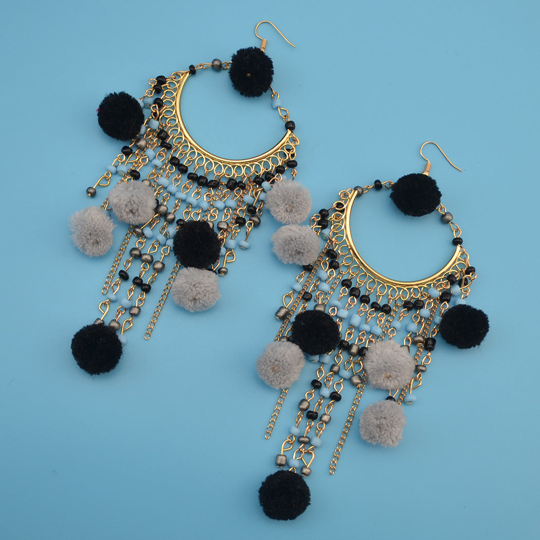 Personality Circle Pendant Earrings Jewelry