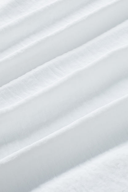 Chestnut Solid Shirred Cuffs Short Swing Dress