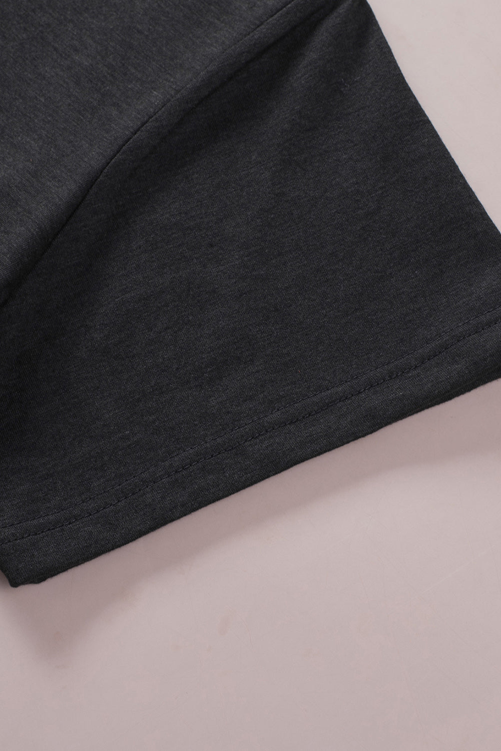 Red Fringe Hem V Neck T Shirt