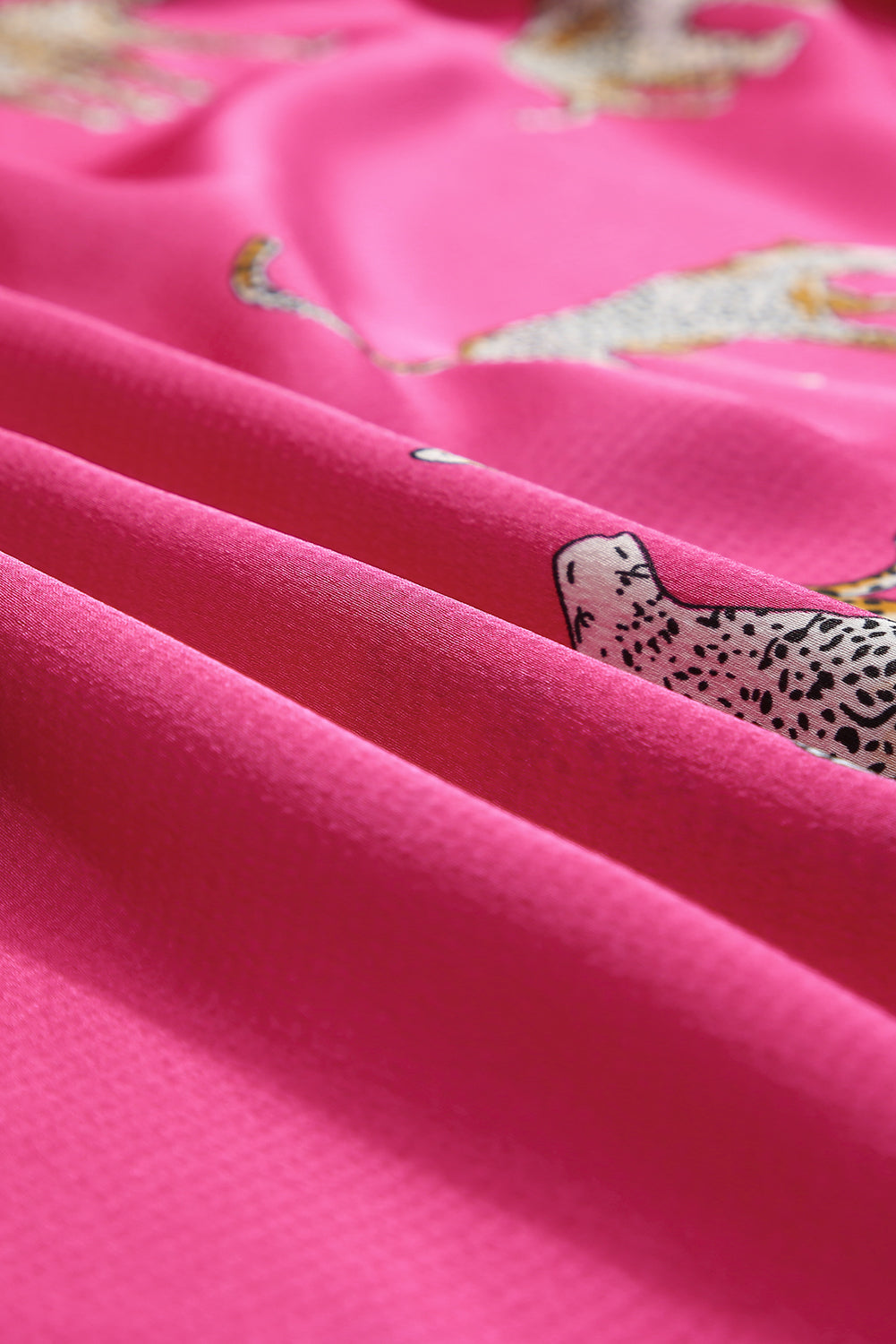 Black Plus Size Cheetah Print Puff Sleeve Ruffle Mini Dress