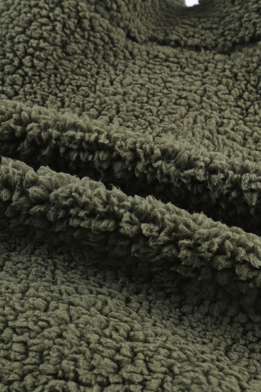 Khaki Plus Size Pocketed Sherpa Vest