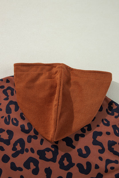 Mist Green Contrast Sleeves Patchwork Colorblock Hoodie