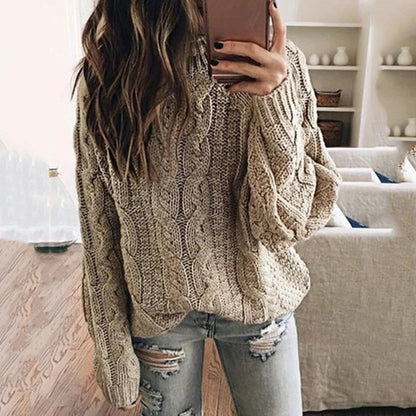 European And American Fashion Solid Color Knitted Top Women's Clothing