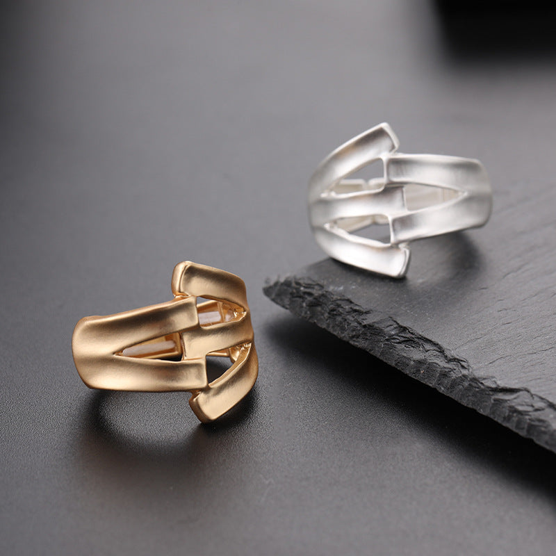 Elastic Metal Ladies Brushed Ring Wholesale