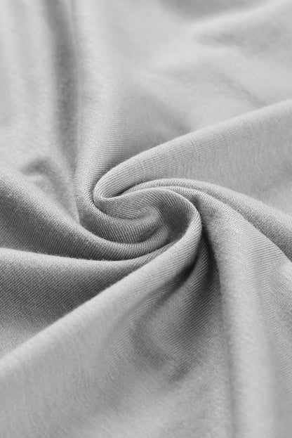 White Side Pockets Short Sleeve Tunic Top