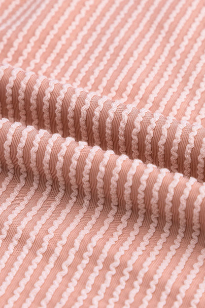 Black Color Block Long Sleeve Ribbed Loose Top