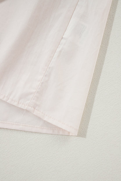 Rose Red Sweatshirt Poplin Mini Dress