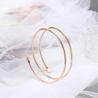 Hollow Multi-layer Glossy Armband Snake-shaped Metal Bracelet