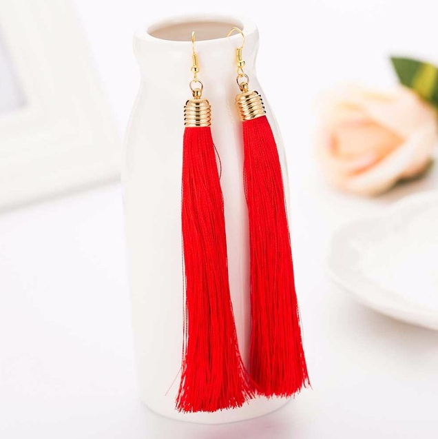 Long tassel earrings