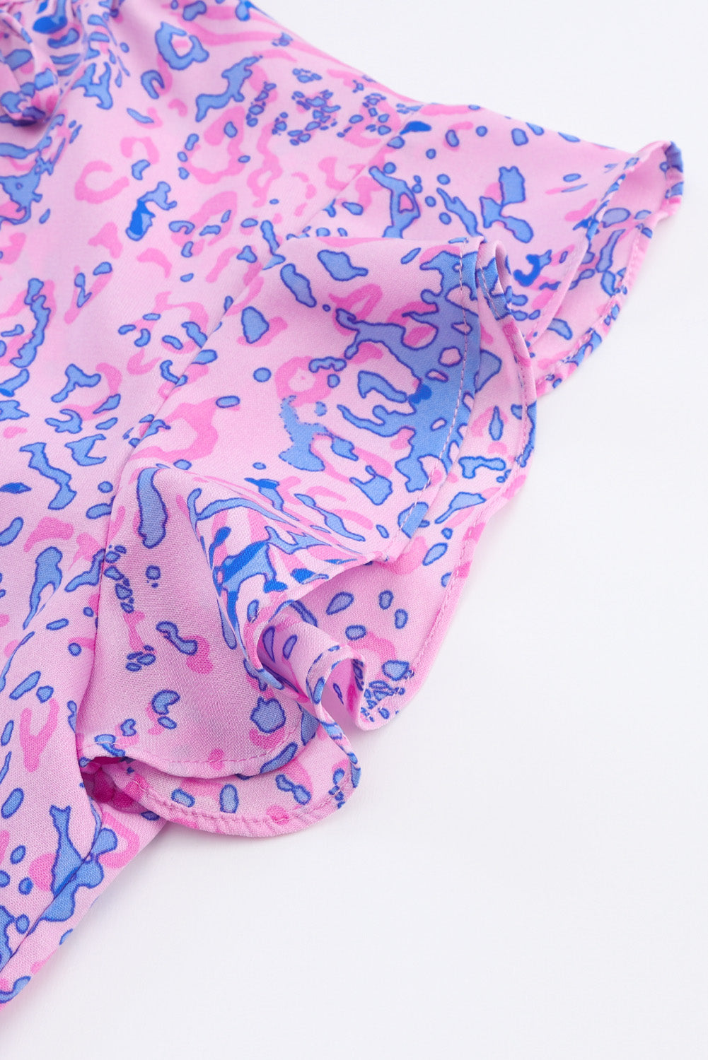 Purple Leopard Print Long Sleeve Shirt Dress