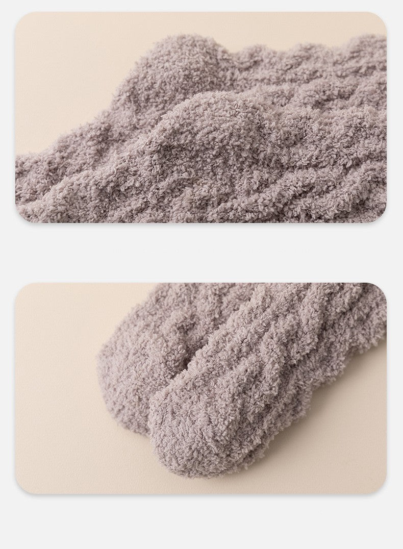 Coral Velvet For Male Home Room Socks Couple Style