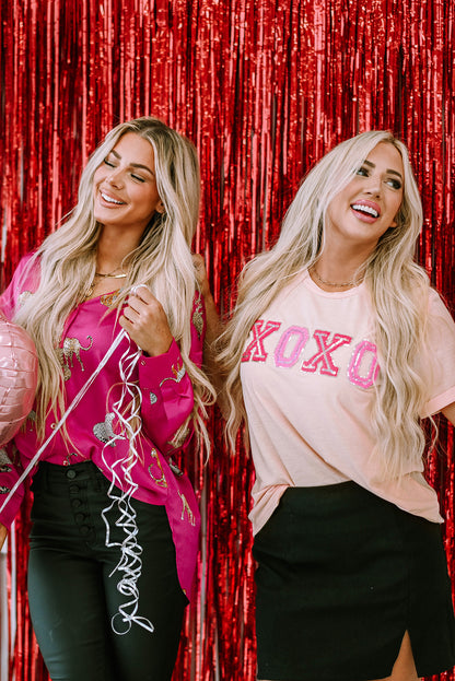 Black Plus Size Cheetah Print Puff Sleeve Ruffle Mini Dress