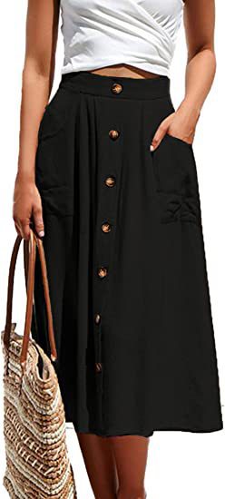 Skirt Casual Button Women's Clothing
