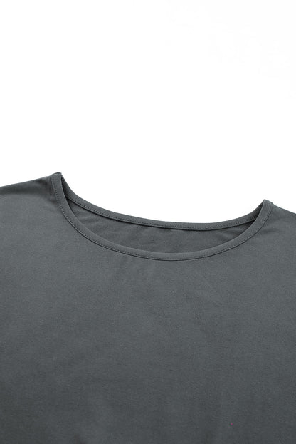 Black Ombre Leopard Print T-shirt