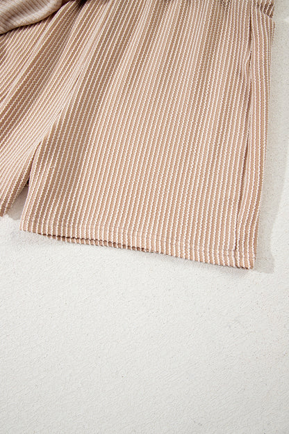 Jet Stream Corded Elastic High Waist Wrap Skort