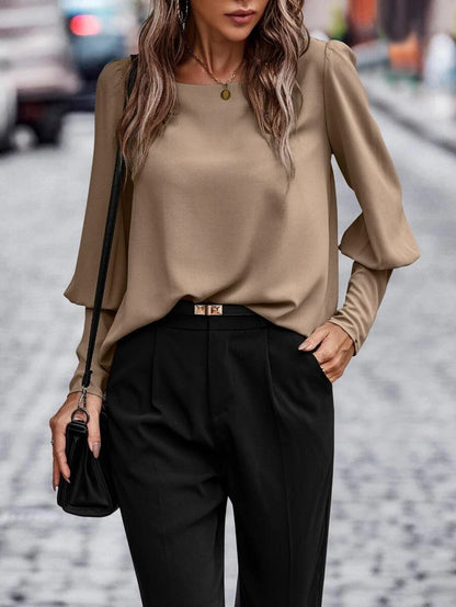 European And American Long Sleeve Button Solid Color Casual Shirt