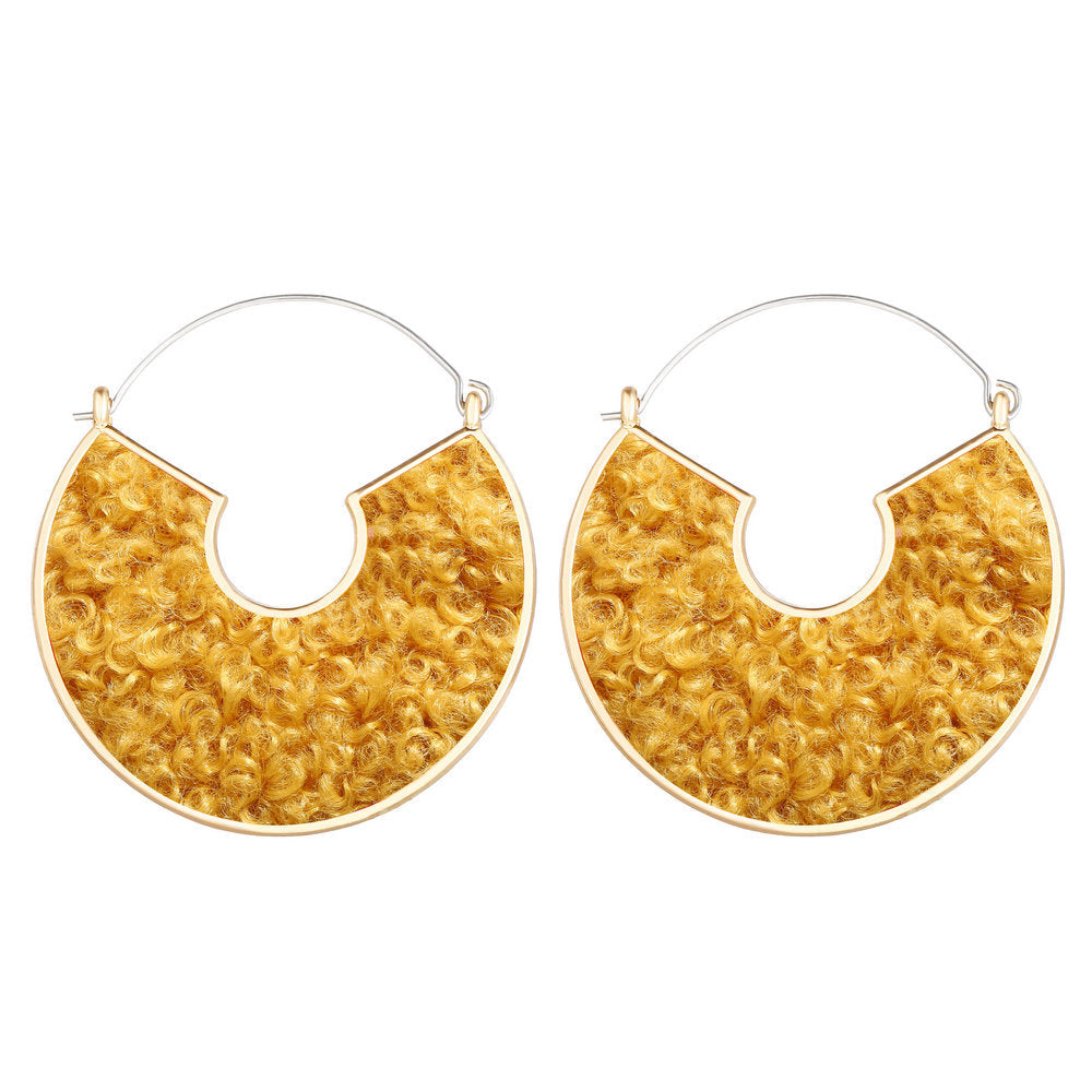 Geometric shell earrings