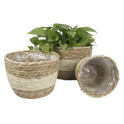 Straw Flowerpot Flower Frame Planting Basket