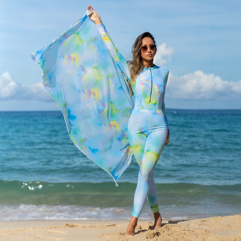 Womens Sun-Protective Long-Sleeve Jumpsuit