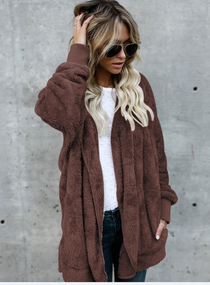 Mid-Length Double-Sided Anti-Fur Coat