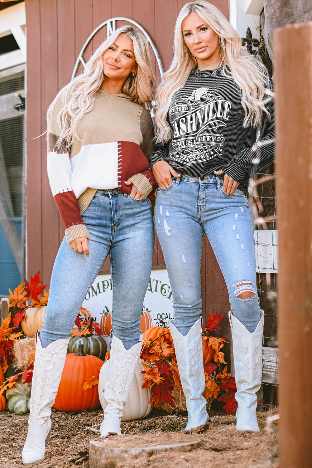 Apricot NASHVILLE MUSIC CITY Corded Graphic Sweatshirt