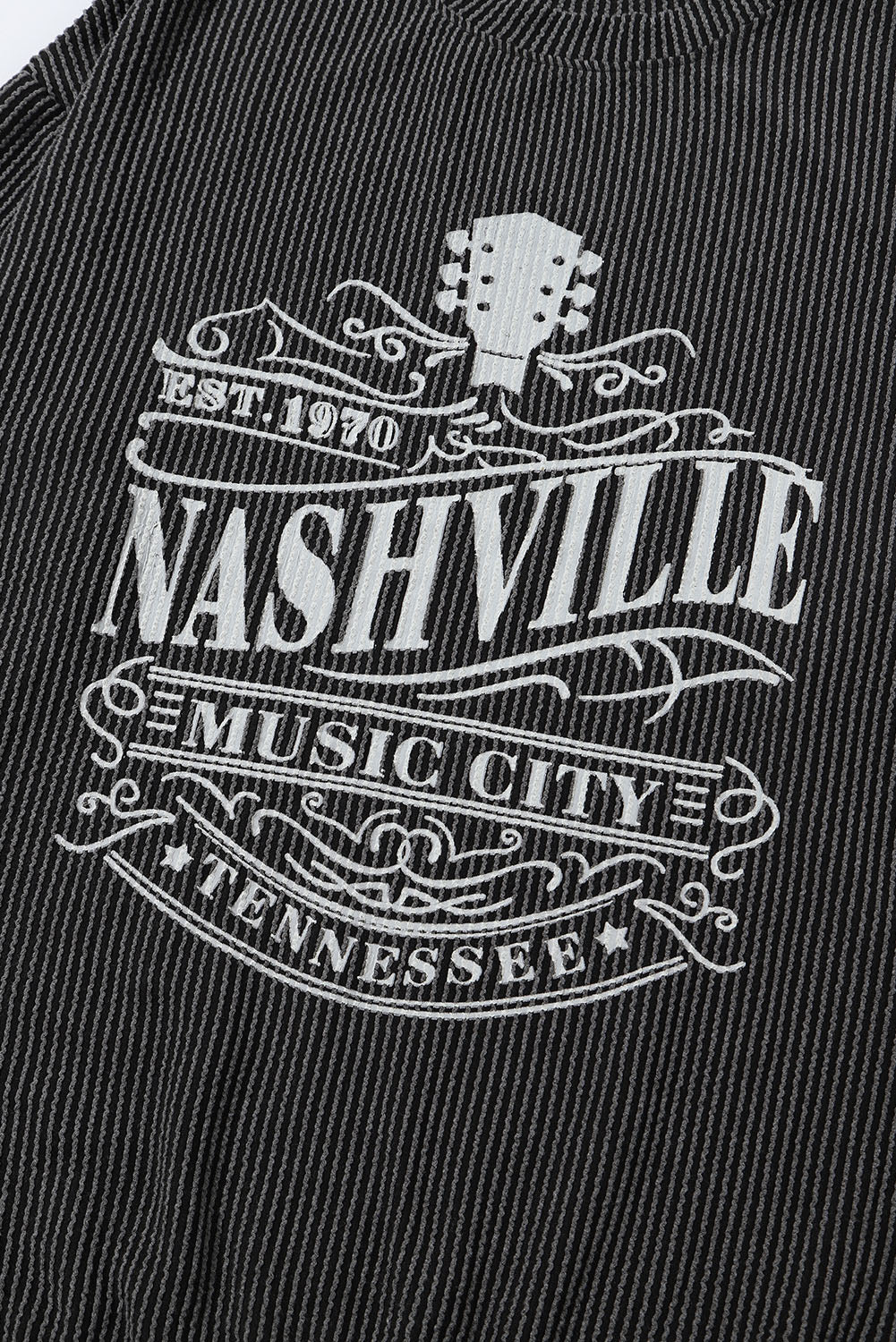 Apricot NASHVILLE MUSIC CITY Corded Graphic Sweatshirt