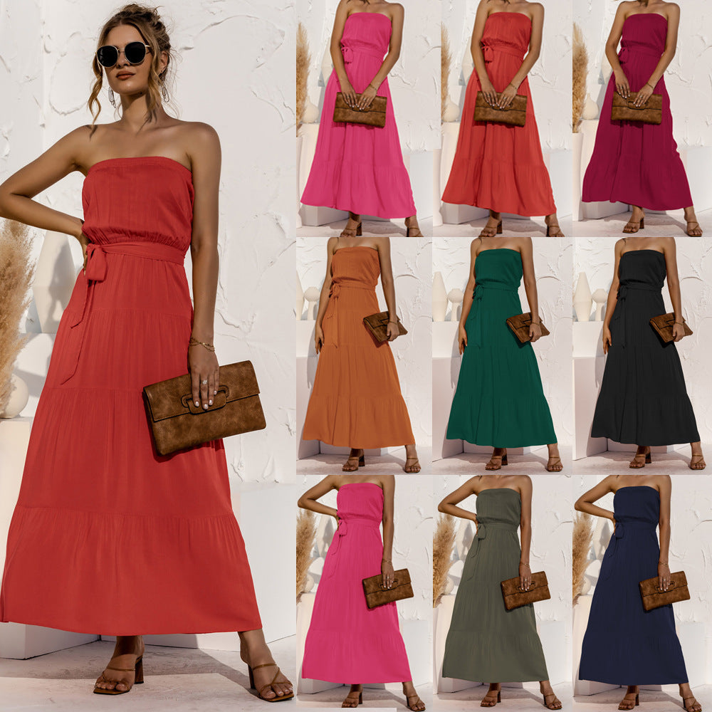 Hot Sale Tube Top Dress Women's Clothing