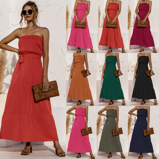 Hot Sale Tube Top Dress Women's Clothing