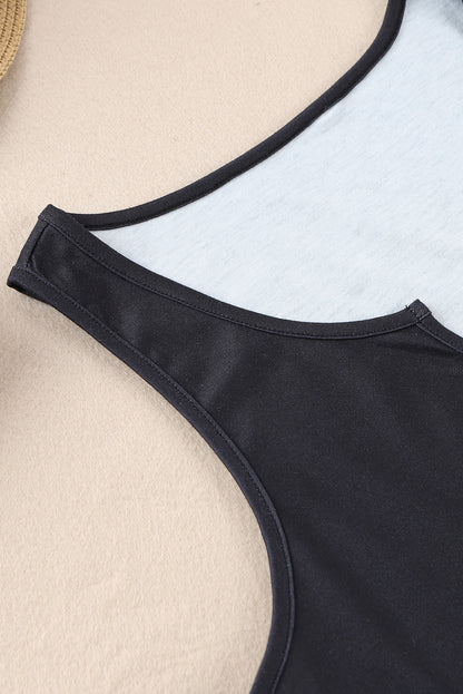 Black Ombre Leopard Print T-shirt