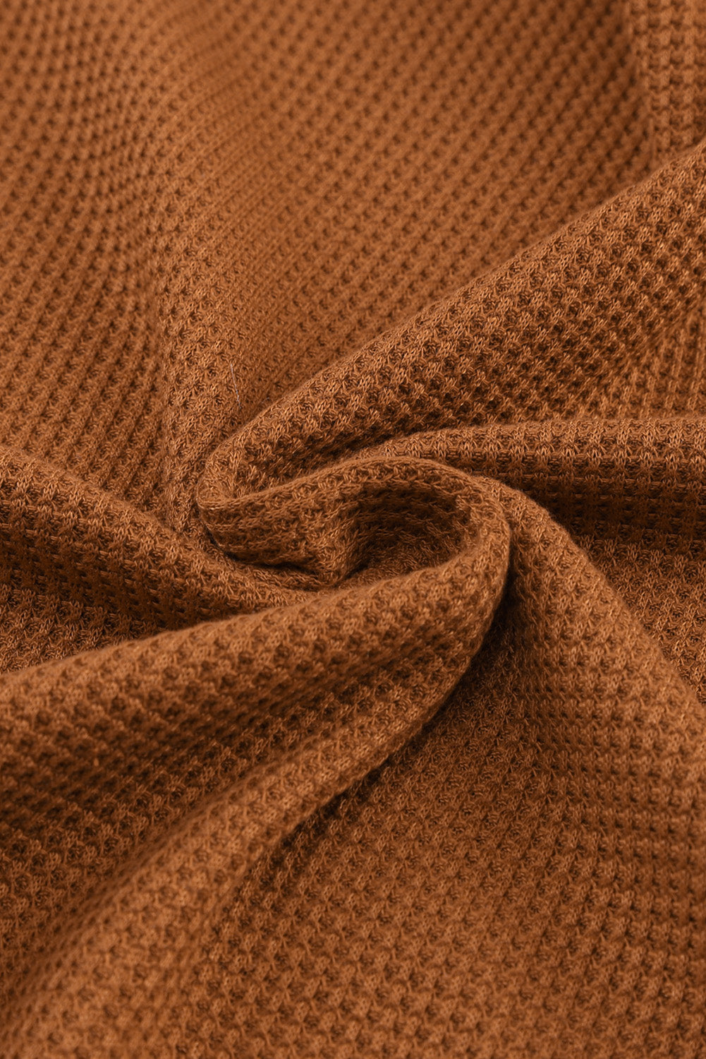 Chestnut Textured Tiered Ruffled Long Sleeve Mini Dress