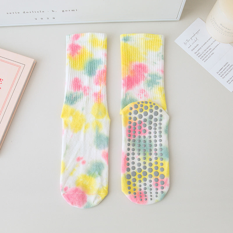 Cotton Calf Medium Stockings Professional Fitness Exercise Pilates Non-slip Yoga Socks