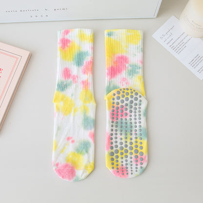 Cotton Calf Medium Stockings Professional Fitness Exercise Pilates Non-slip Yoga Socks