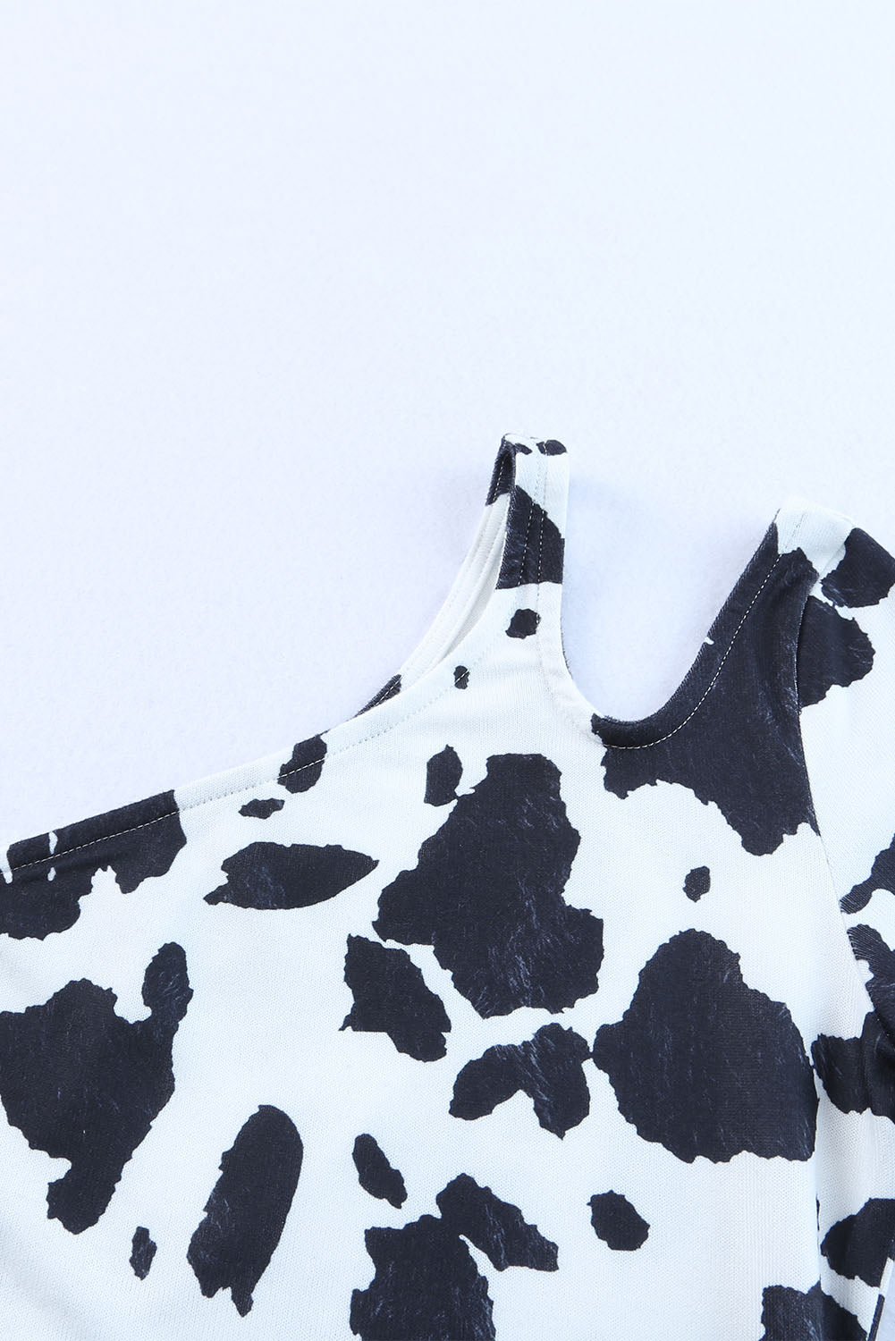 White Western Cow Spots Slim Fit T-shirt