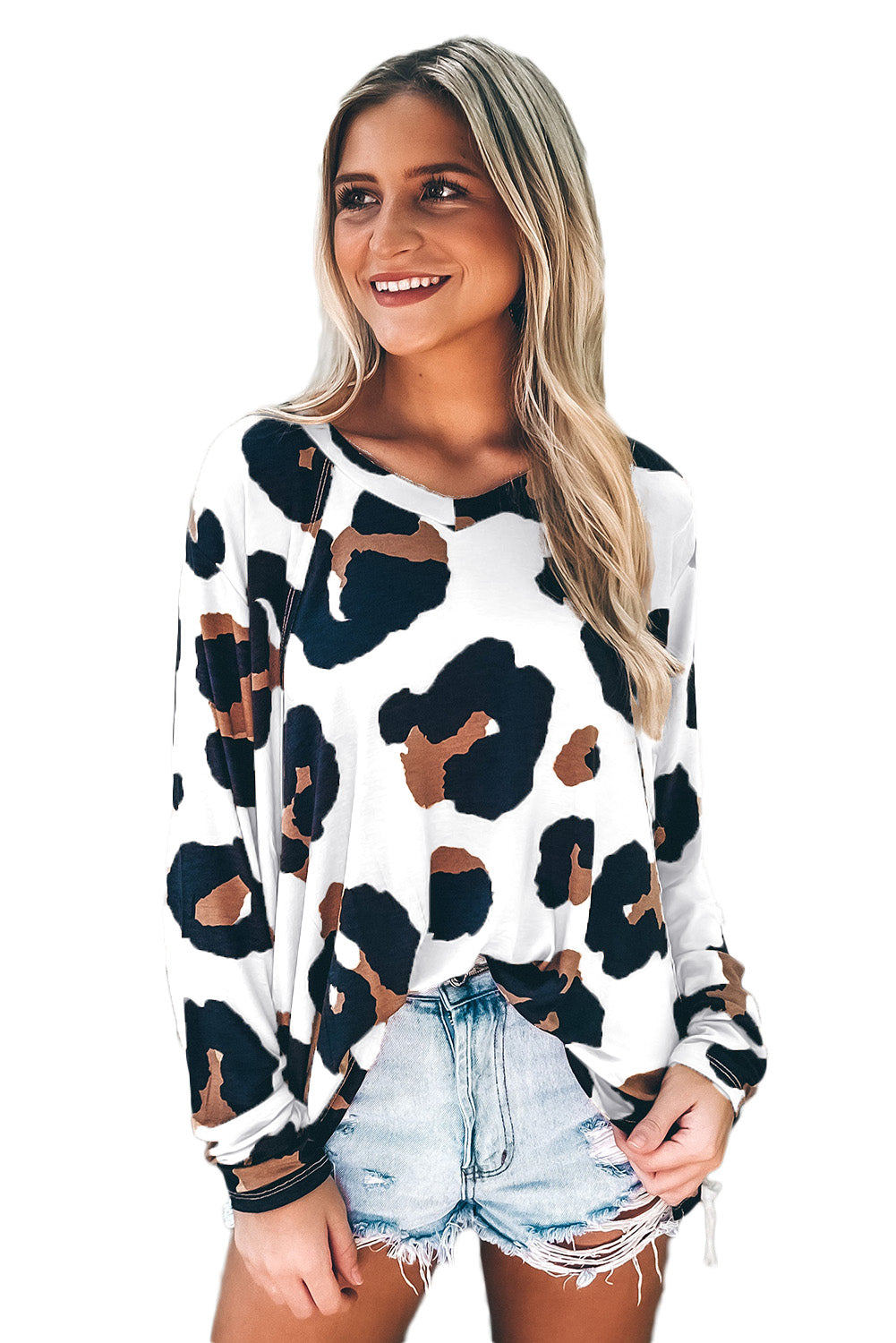 Leopard Pocket Short Sleeve Drawstring Lounge Set