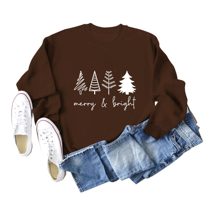 Printing Casual Women's Round Neck Loose Sweatshirt Shirt